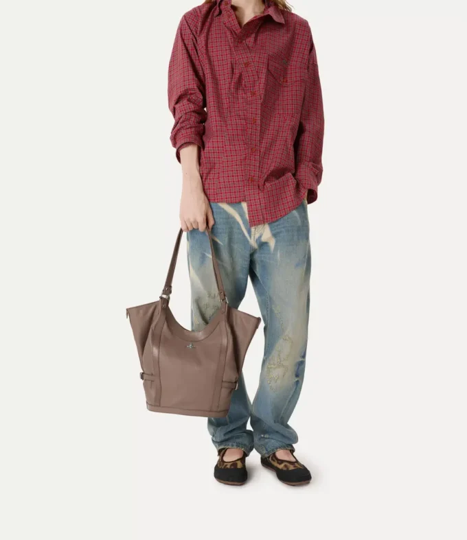 Borsa a tracolla grande Olive