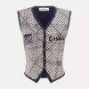 Gilet in tartan effetto consumato